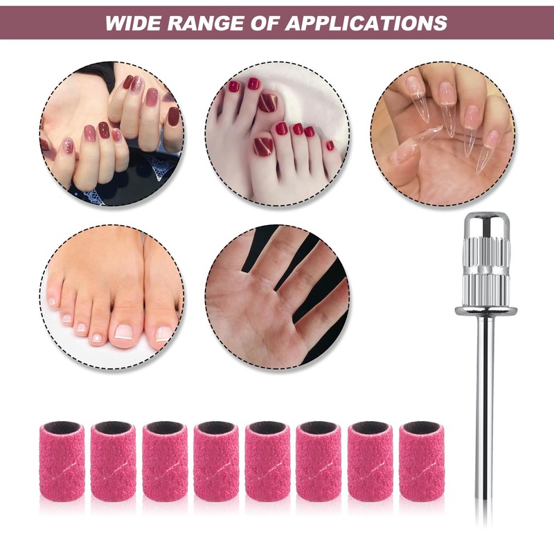 Sanding Bands for Nail Drill 240 Grit, 100 Pcs Fine