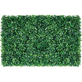 12 Pack 24"x16" Artificial Grass Wall Panels 2'' Height Boxwood Privacy Hedge Screen, UV Protected Indoor Outdoor Garden Wedding Party Backdrop Decor, 32 SQ FT Greenery Fence Panels, 100 Zip tie