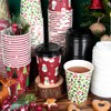 200 Pieces 12 oz Christmas Paper Cups with Lids, Disposable