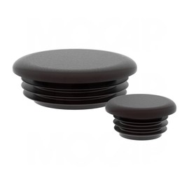MOCAP Plugs for Round Tubes – Durable End Caps and Covers for Furniture Legs, Pipes, Chairs, Tables, Shelves, Floor, Metal Tubing, Wire, and Industrial Applications – 42mm – Flat Black - 20pcs