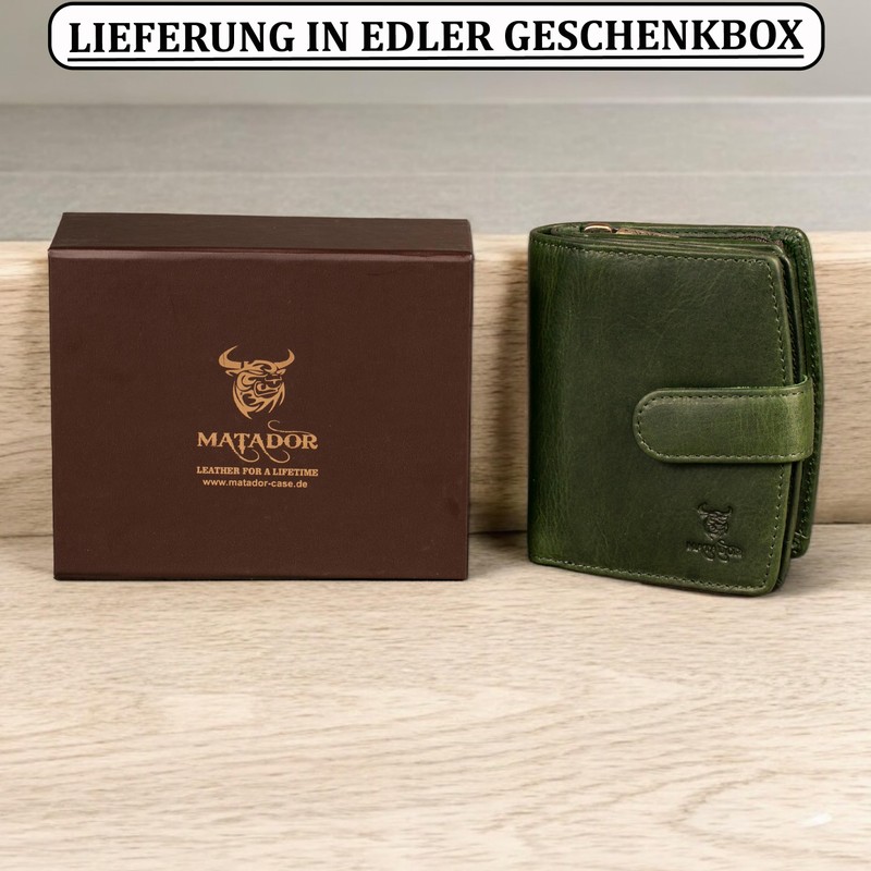 MATADOR 3622 Women's Genuine Leather Wallet RFID Protection Wallet Many