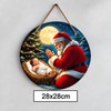 Christmas Santa Claus and Baby Jesus 2D Wooden Hanging