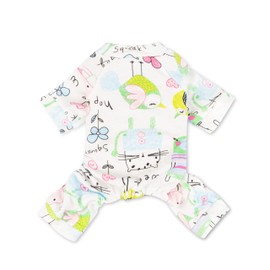 Scheppend Puppy Pajamas Dog Onesies Pet Dog Soft Pajamas Various Patterns Pet Jumpsuit 5 Styles for Small Medium Dogs Cats Pajamas (Mouse, Medium)