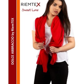 DOLCE ABBRACCIO SWEET LOVE Women's Chiffon Scarf / Stole for Spring, Summer, All Year Round -