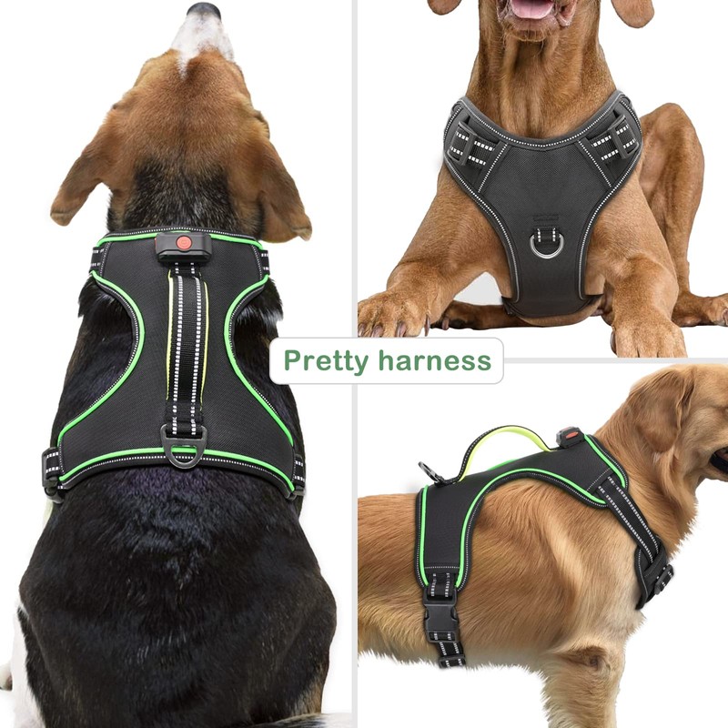 Light Up Dog Harness No Pull LED Dog Harness with