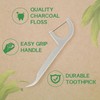EasyHonor Organic Dental Floss Picks - Natural Biodegradable Floss Sticks
