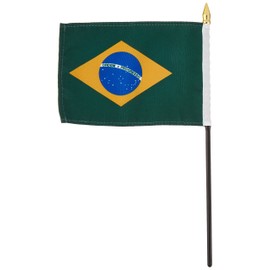 US Flag Store Brazil Flag, 4 by 6-Inch