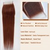 Red Brown 4x4 Closure 33# Straight Invisible Transparent Lace Closure