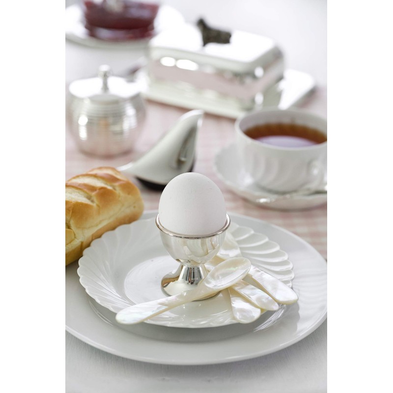 Eierlöffel Perlmutt rund L 11 cm