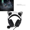 Lightweight Gaming Headset with Detachable Cat Ears, Noise Concealing RGB