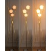 Lightdot Globe Dimmable Floor Lamp Gold Tripod Standing Lamps with