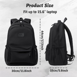 Aucuu School Backpack, Womens College Rucksack, Travel School Bags 15.6in Laptop Backpack, Lightweight School Bag, Waterproof Casual Travel Daypack, College High Middle School Backpack for Girls Boys