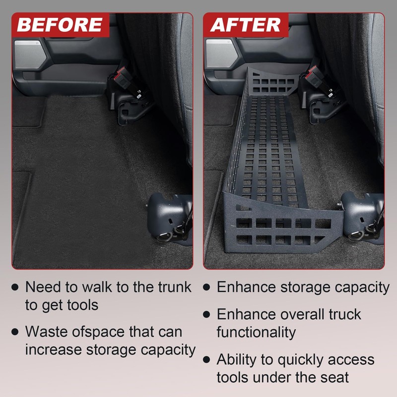 BUSIDN Seat Bottom Divider Panel Fit For 2015-2025 Ford F150/2015-2025