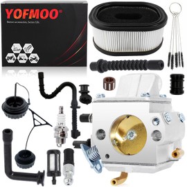 YOFMOO MS440 MS460 Carburetor for 044 046 Chainsaw HD-14B HD-15-B HD-15C HD-16B HD-16D HD-17C HD-17A HD-17-A HD-24C 1128-120-0625 Carb with Filter Fuel Line Repower Kit
