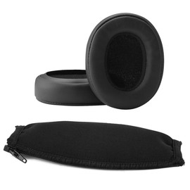 Geekria Almohadillas de repuesto para audífonos Skullcandy Crusher Bluetooth inalámbricos, Hesh 3 Bluetooth inalámbricos, Earpad+cover