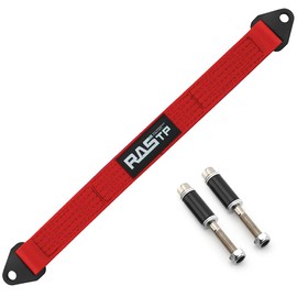 RASTP Limit Strap, Premium Quad Wrap Limit Strap Car Hauler Axle Straps Truck Wrecker Wheel Tie Down Strap with 10,000 Lb Webbing Strength (22 Inch, Red)