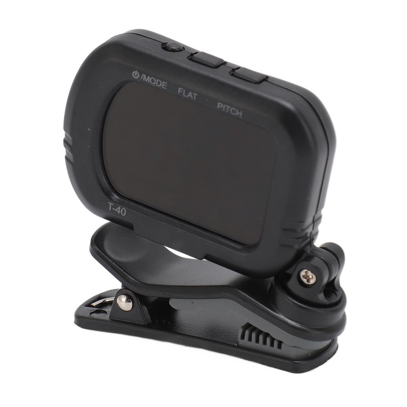 Clip On Guitar Tuner Black LCD Display A0 27.5Hz to