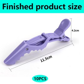 QZKJQDD 10 Pcs Alligator Clips Hair, Pastel Crocodile Clips, Hair Clips for Styling, Duck Bill Clips, Sectioning Clamp, No Crease Hairdressing Clips for Girls Women (5 colors)