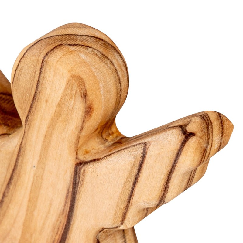 Guardian Angel Olive Wood H5 cm Lucky Charm Worry Stone