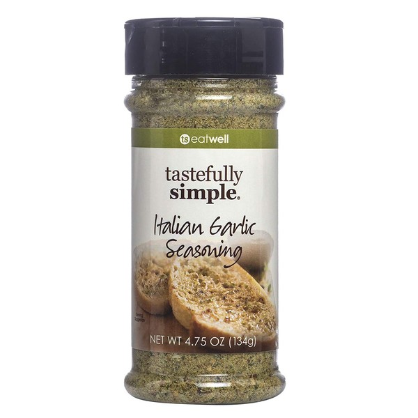 Tastefully Simple Italian Garlic Seasoning - Perfect for Pasta, Pizza, Sauces, Soups, Poultry - 4.75 oz