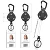 DIHOOM Retractable Keyring, 2 Pack Retractable Keychain Heavy Duty Carabiner