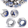 Pack of 50 Nuts Galvanised Steel Self-Locking Nuts M5 Nuts
