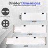 WHITE...Pack Of 4 Expandable Deep Drawer Dividers/Drawer Organizers - Adjustable