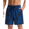 baleaf Swim Shorts Men with Zip Pockets Rash Guard Swimming
