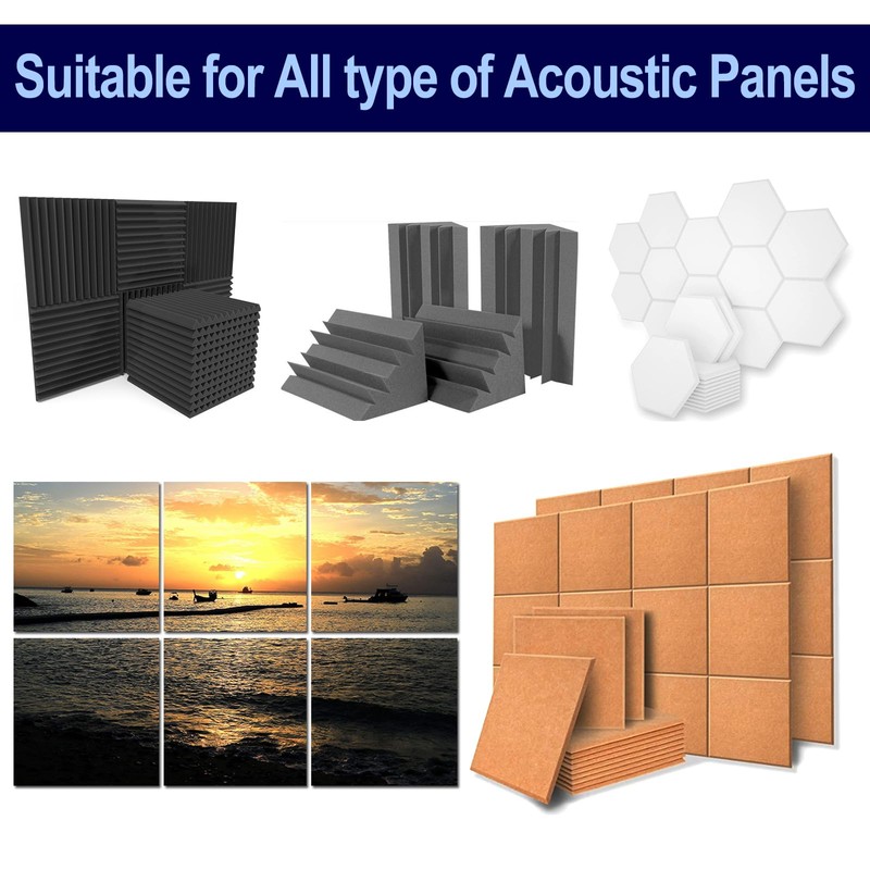 EGINO 120 Pack Double-Sided Adhesive Tape for Acoustic Soundproofing Foam