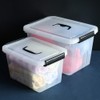 Wekioger Plastic Storage Bins for Multiuses/Clear Latching Box (12Qt, 6Qt,