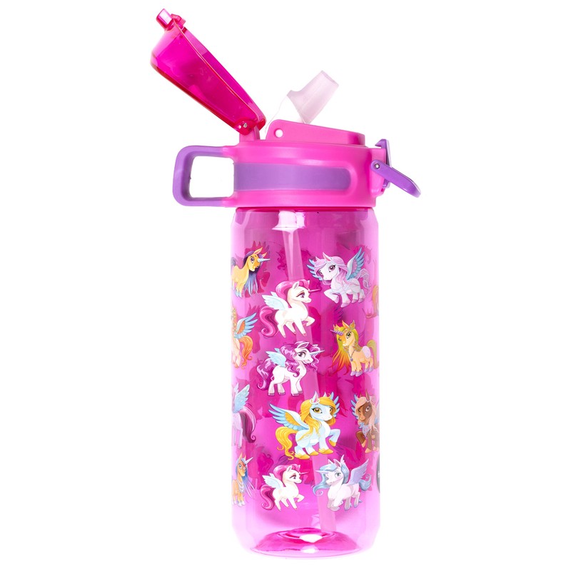 Fringoo - Magic Unicorn - Kids Water Bottle with Straw