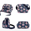 Womens Multi-Pocket Casual Crossbody Handbags Waterproof Flowral Printed Shoulder Nylon