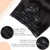 VINBAO Natural Black Hair Extensions Clip in Human Hair Extensions