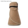 Women Wide Brim Straw Visor Hat, Sun Hat with Adjustable