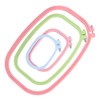 4PCS Embroidery Hoops ABS Skid Resistance Abrasion Proof Rectangular Stitch