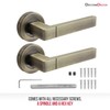 Decoranddecor Lumina Internal Square Door Handles Lever On 54mm Rose