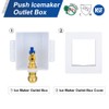 EFIELD Premium Ice Maker Outlet Box,1/2-Inch Push-fit Inlet with Installed
