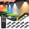 JOFIOS Fence Lights Solar Powered with Remote 12 Pack, Warm