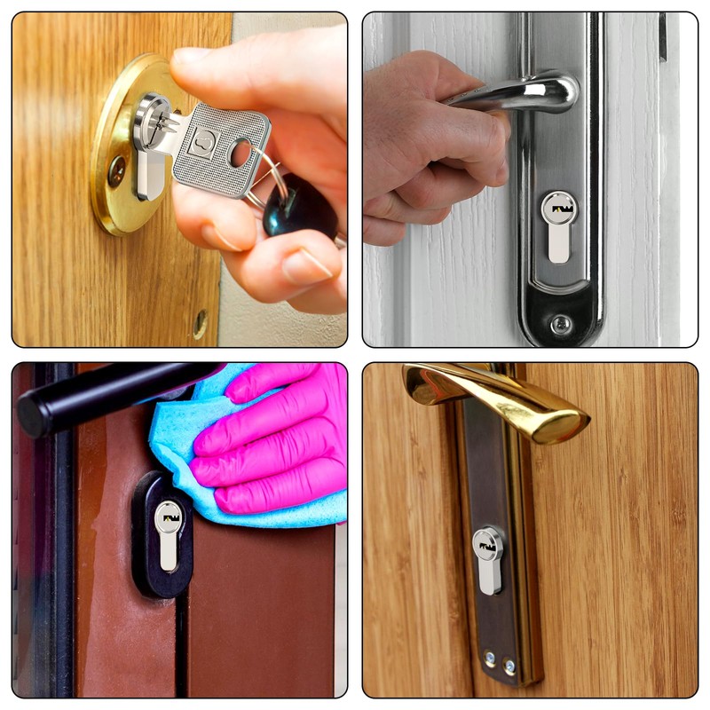 MANICAF Lock Cylinder 40/50 Cylinder Lock with 5 Keys, Profile
