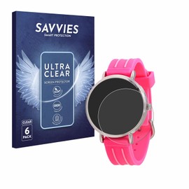 Savvies Pack of 6 Screen Protectors Compatible with Kiddus Children's Learning Watch Screen Protector Ultra Transparent