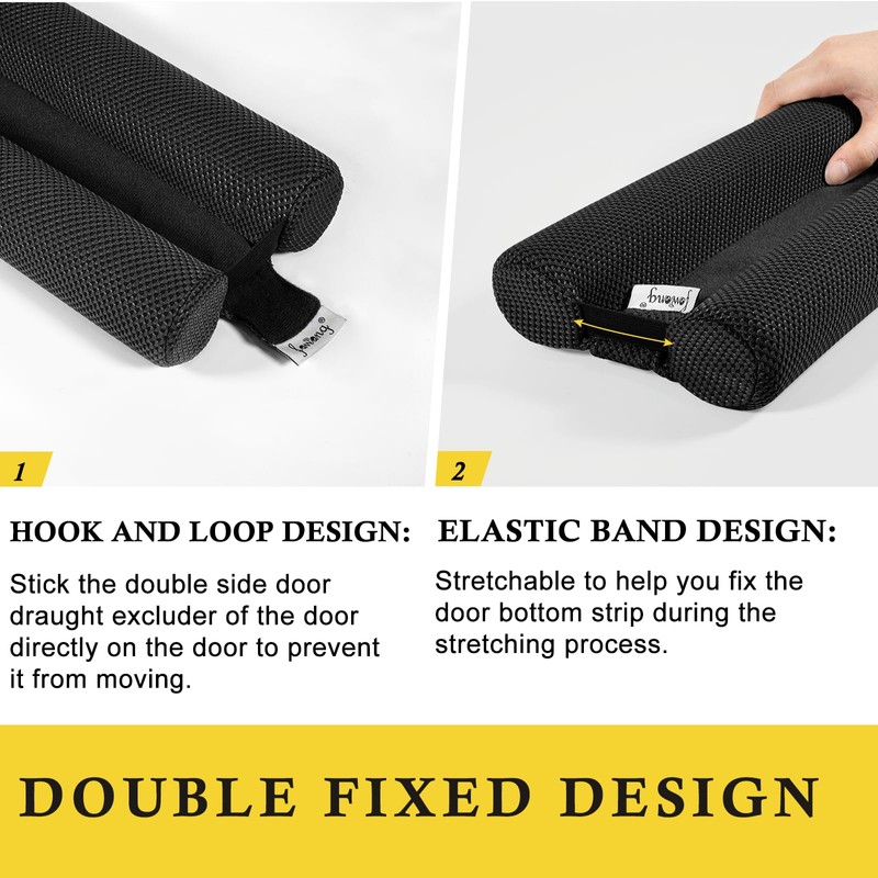 fowong Draught Excluder for Doors, 88cm Double Side Draft Excluder