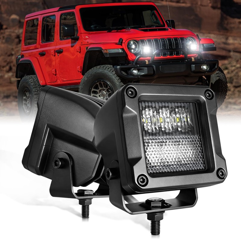 LED Pod Lights, Nirider 2PCS 120W 3 Inch CREE Fog
