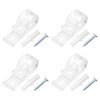 GLADFRESIT 4 Sets Roman Blind P Clips, Plastic Clear Roller