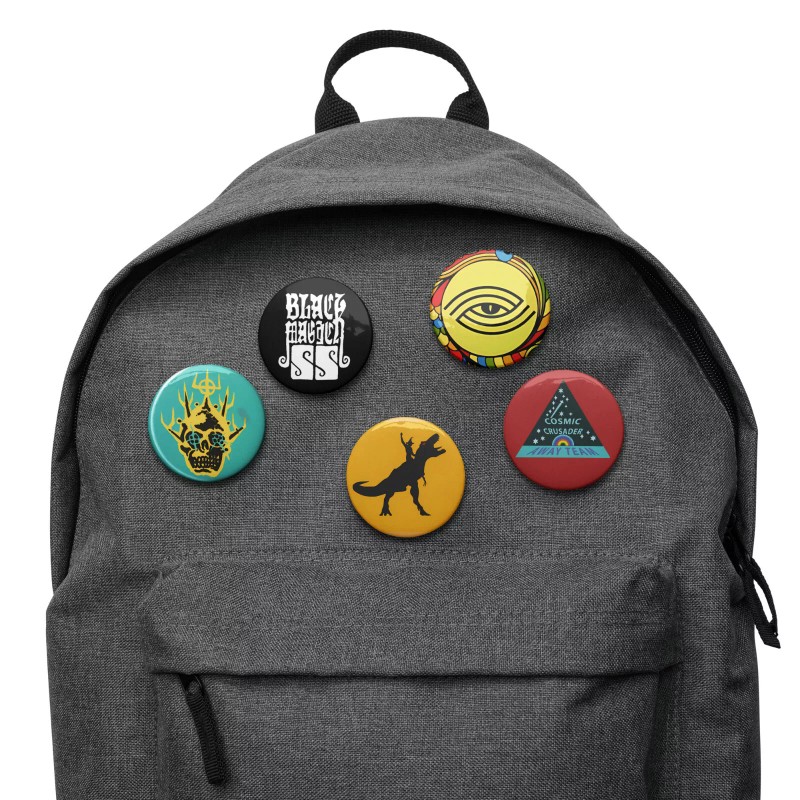 Black Magick SS 2.25" Button Set - Magick Metal