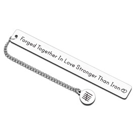 Iron Gifts for 6th Anniversary - 6 Year Anniversary Iron Gifts for Her Him Bookmark, 6th Anniversary Wedding Gift for Husband Wife Couple Valentine Idea Gifts for Women Men