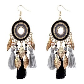 fdsmall Earrings for Women Faux Feather Earrings Bohemian Fringe Tassel Long Drop Dangle Earrings Long Vintage Dangle Earrings Jewellery Accessories for Women Girls, Feather