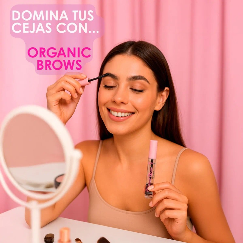 Gel Para Cejas Pink Up, Organic Brows, Efecto Jabón Cejas