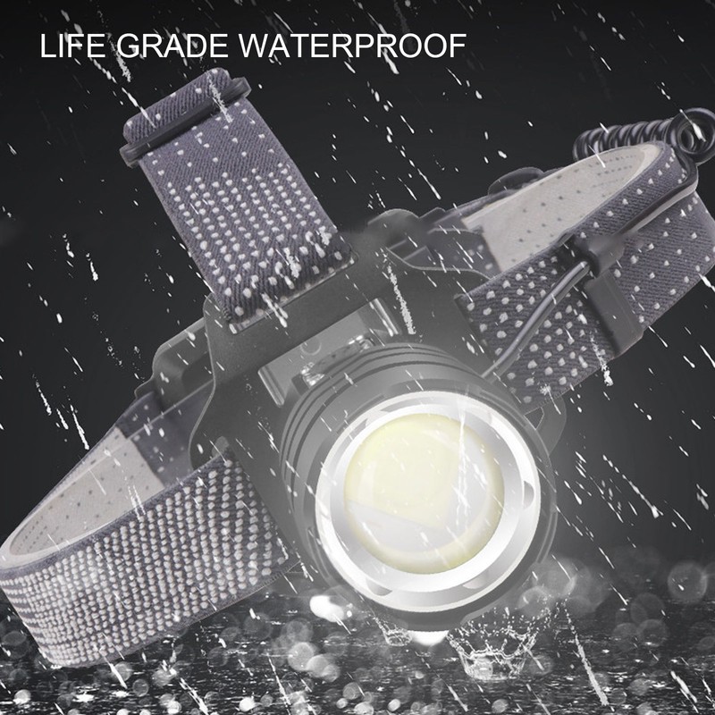 Headlamps for XHP160 LED Bulb Type C Charging Telescopic Zoom