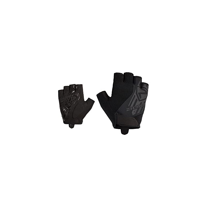 Ziener Men's Crispin Cycling Gloves Short Finger Breathable Cushioning Black