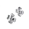 AHQKCRF 2 Pcs Flower Drawer Pulls Silver Cabinet Knobs Funky